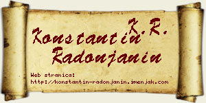 Konstantin Radonjanin vizit kartica